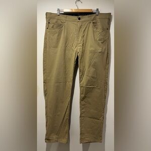 Denali Men’s Travel Hiking Pants Size 38|30 Nylon Stretch Khaki Elastic Waist